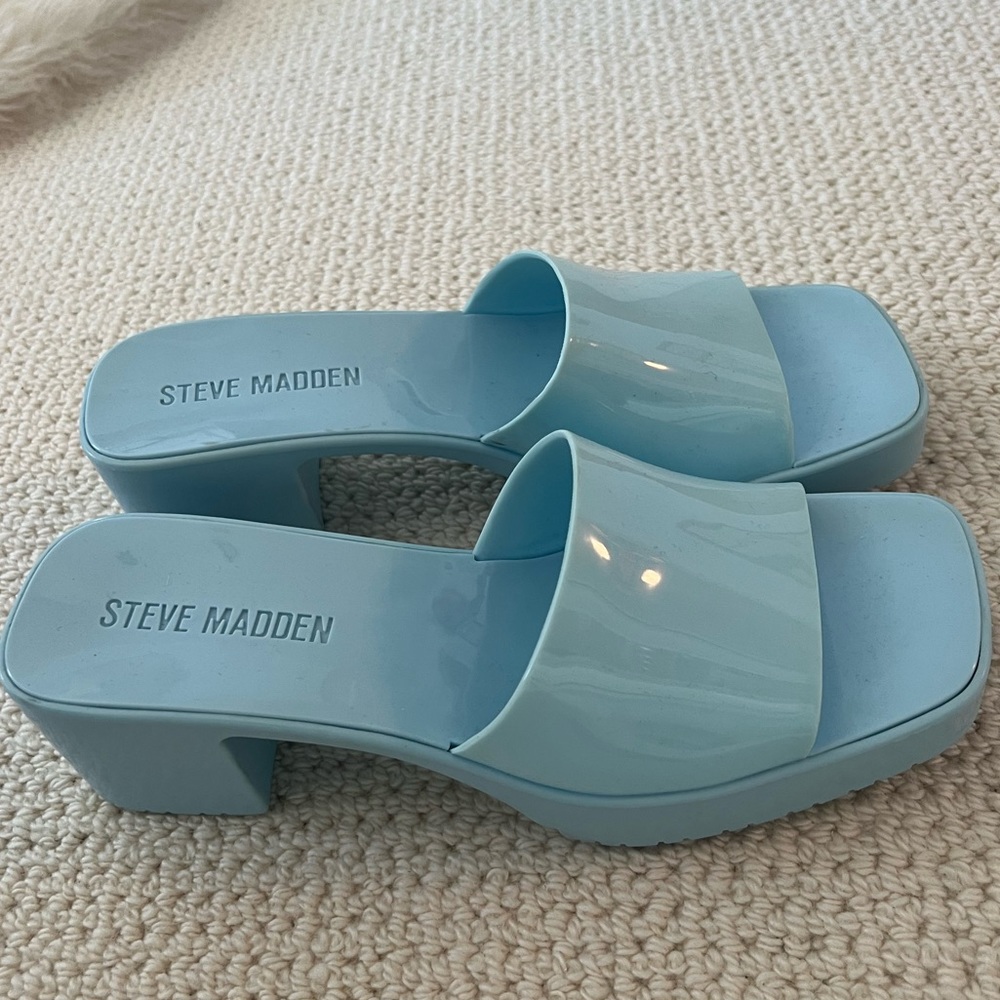 STEVE MADDEN Harlin Sandal Blue, Size 7